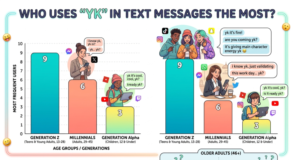 yk meaning in text