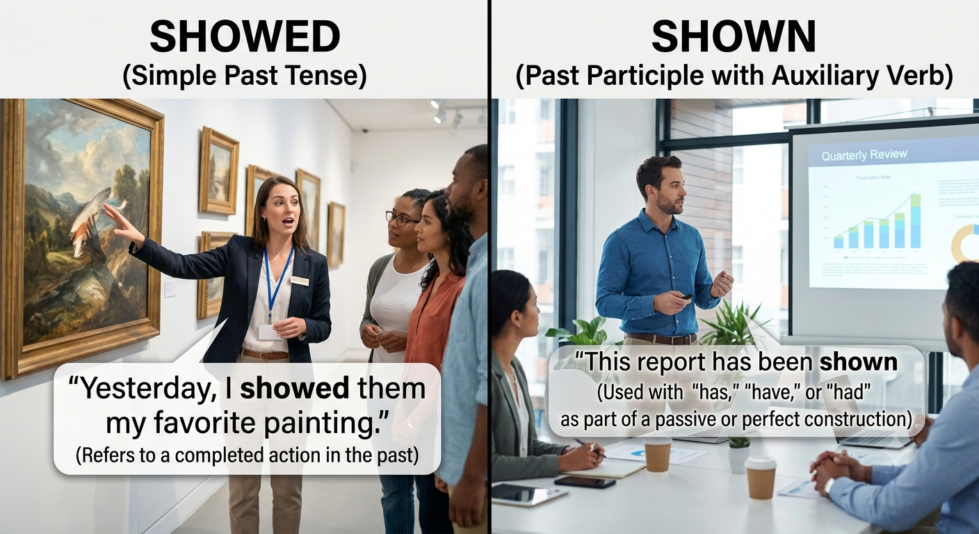 Shown vs Showed