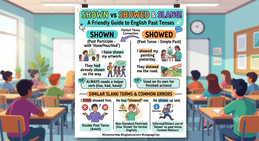 Shown vs Showed