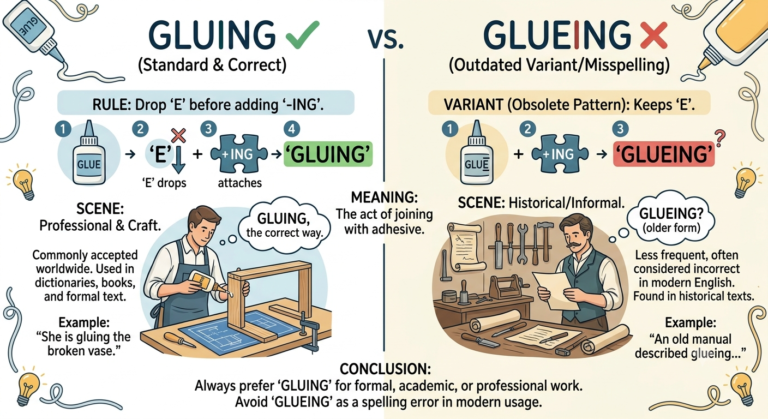 Gluing" and "Glueing