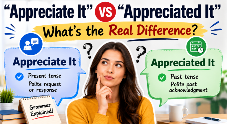 Appreciate It” vs “Appreciated It