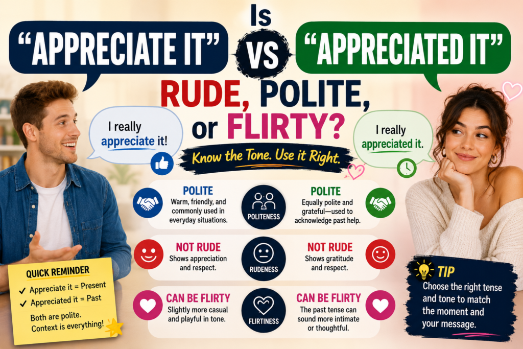 Appreciate It” vs “Appreciated It