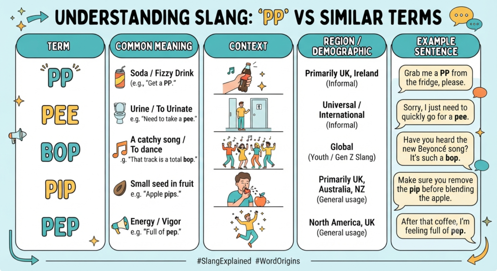 PP vs Similar Slang Terms