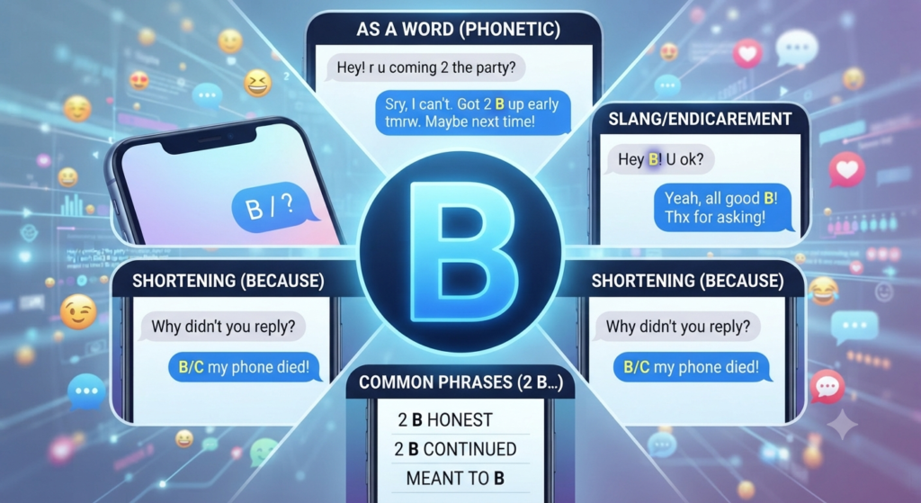 What Does B Meaning in Text