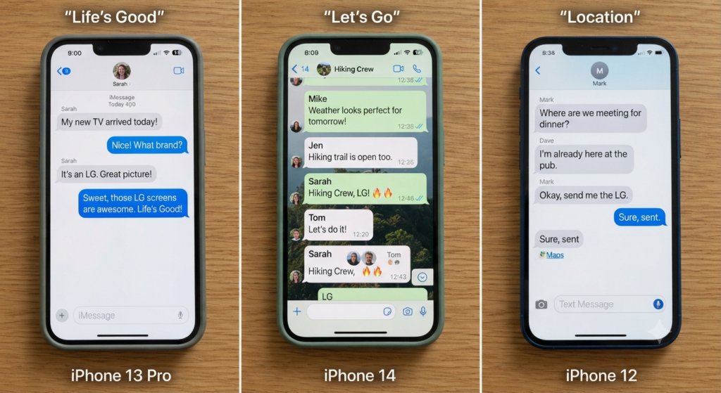 Real Conversation Examples of LG Meaning in Text