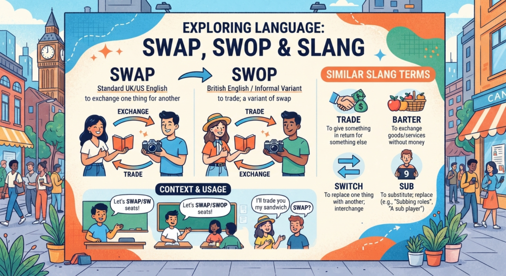 Swap vs Swop vs Similar Slang Terms