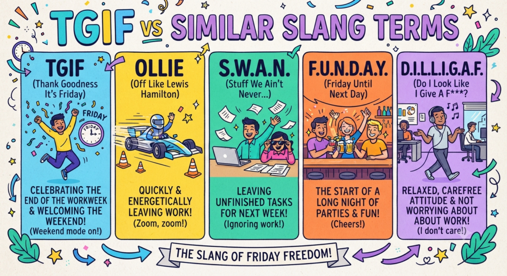TGIF vs Similar Slang Terms