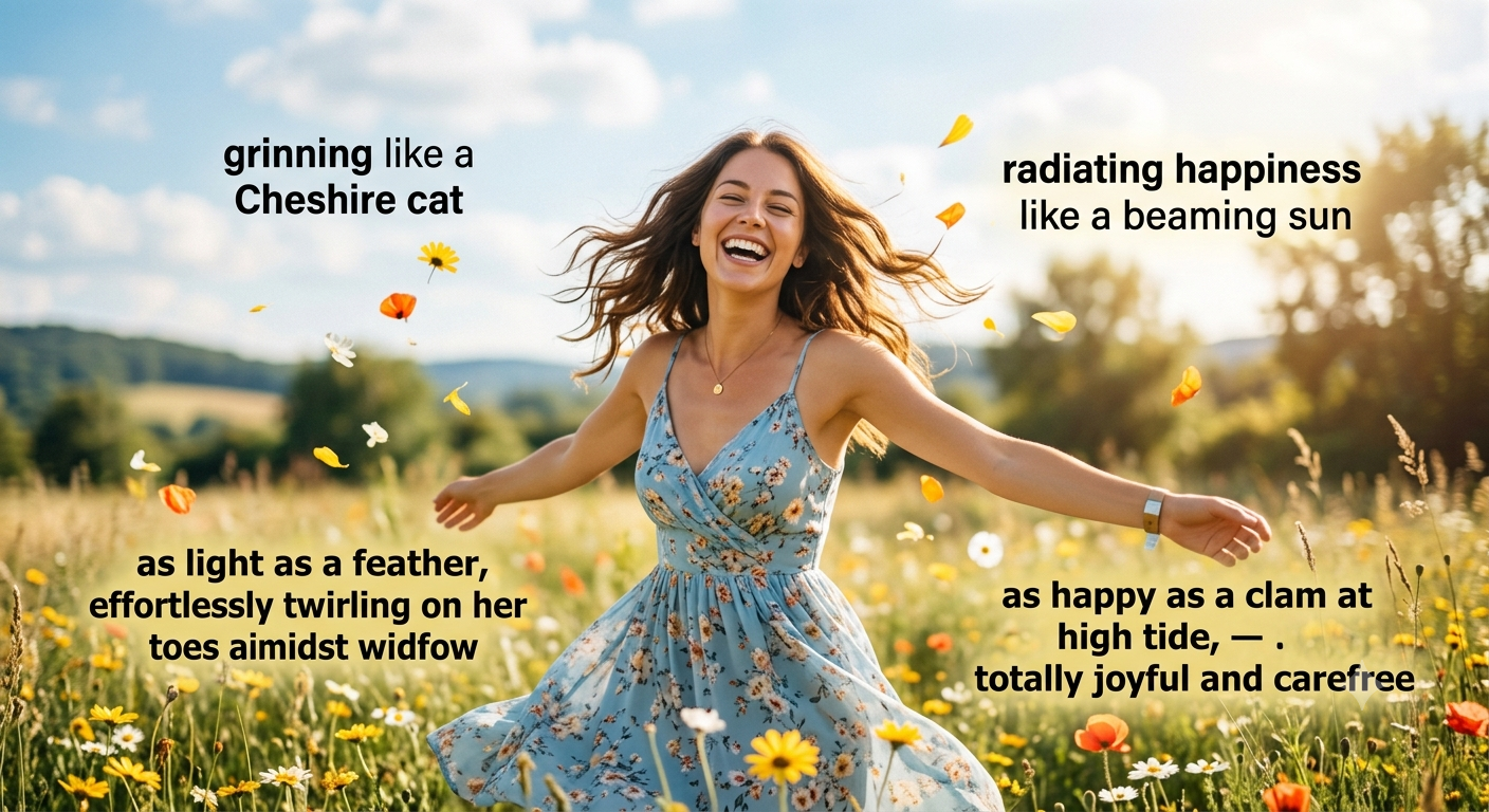 Best Similes for Being Happy