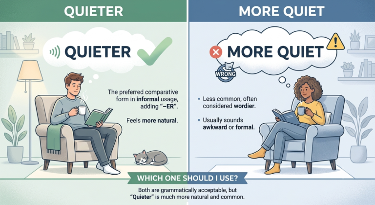Quieter vs More Quiet