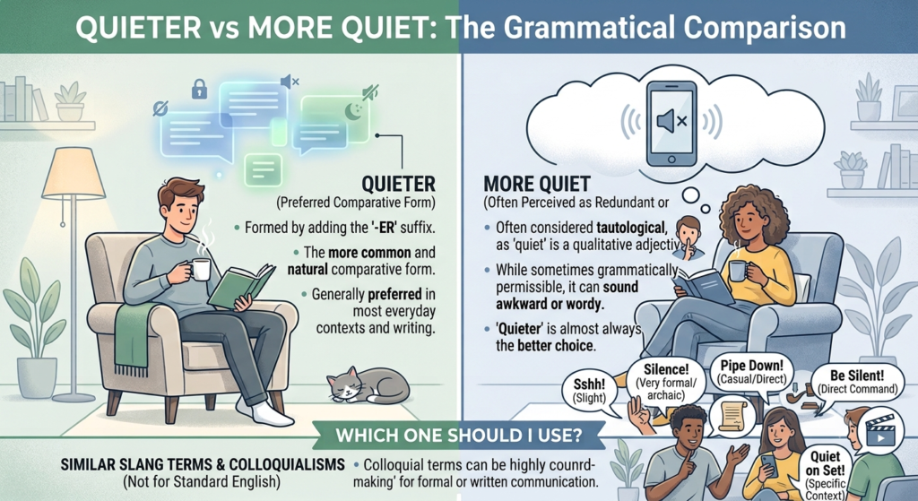 Quieter vs More Quiet