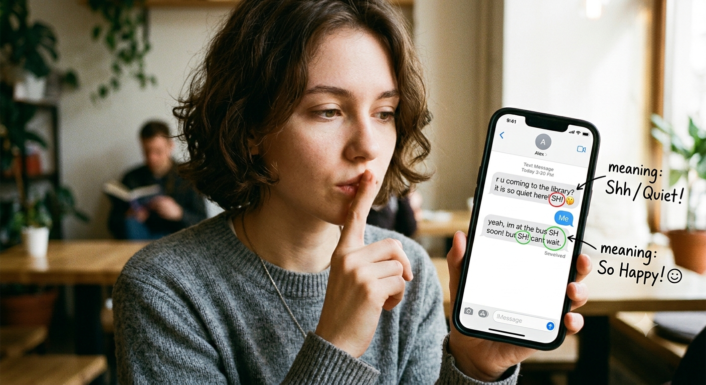SH Meaning in Text