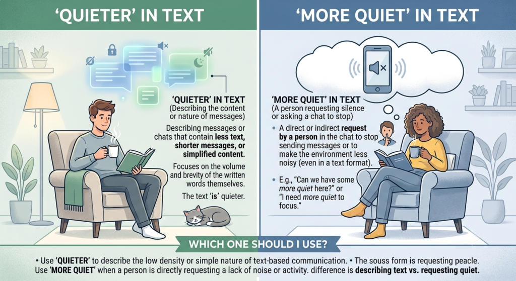 Quieter vs More Quiet